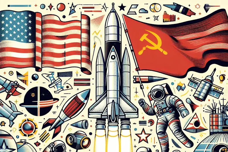 Ilustração sobre a Corrida Espacial: o Delicado Contexto Político e Tecnológico